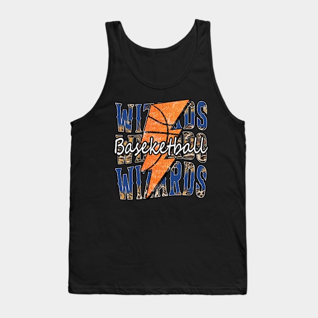 Graphic Basketball Wizards Proud Name Vintage Tank Top by Frozen Jack monster